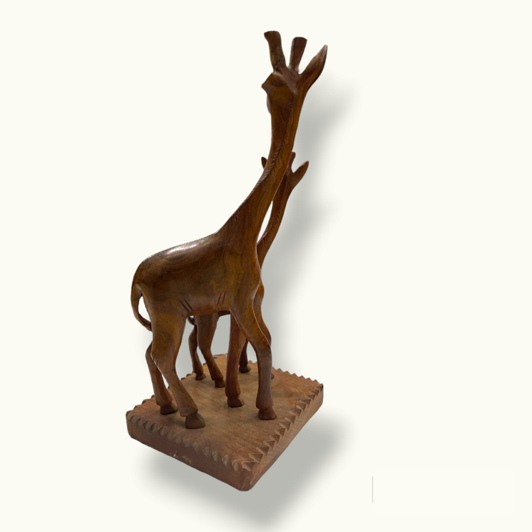 Beautiful Wooden Giraffe Set, Stunning Giraffe Pair Home Decor.