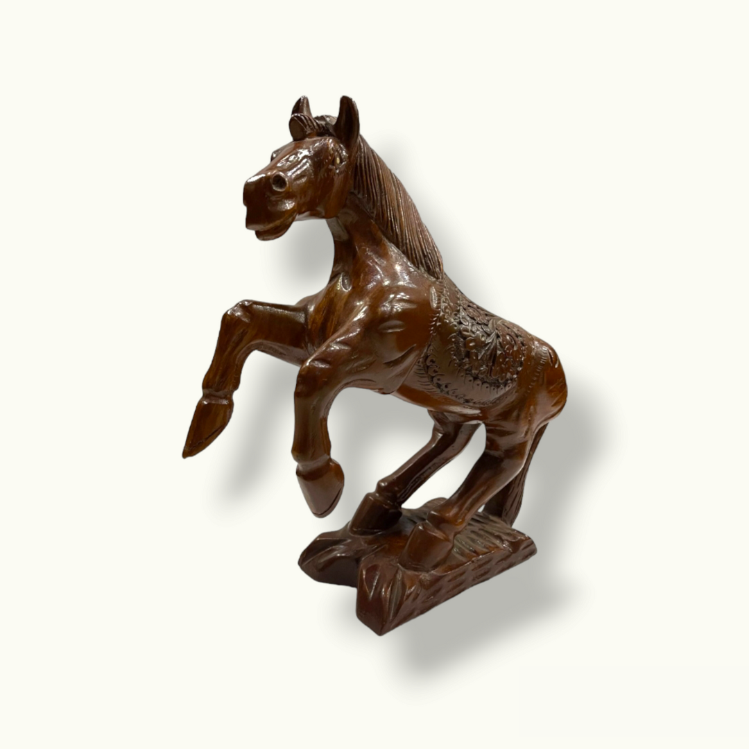 Beautiful Wooden Horse, Stunning Horse Statue, Wooden Horse.