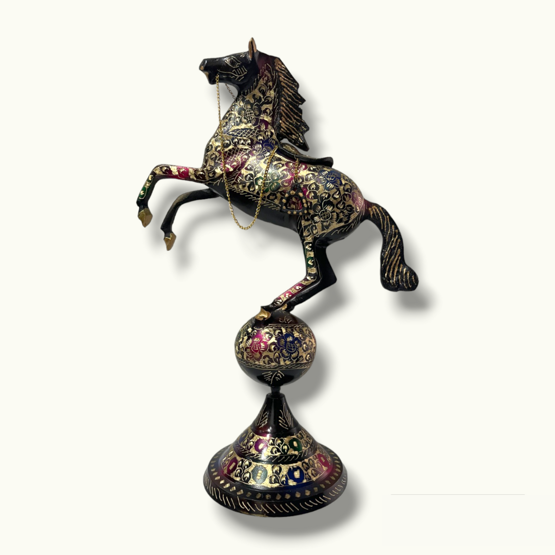 High Quality Brass Horse, Unique Brass Horse Standing Statue.