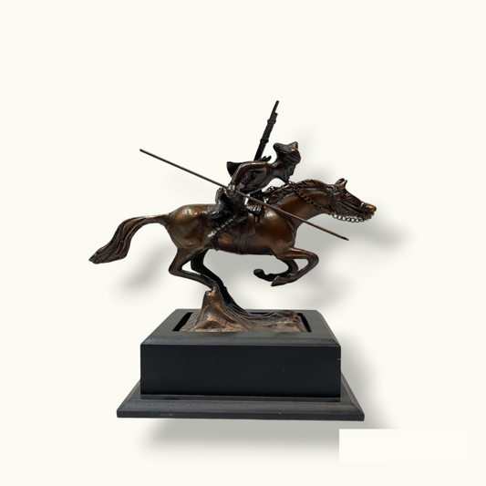 The Best Hunter With Javelin Spear Riding Horse Statue.