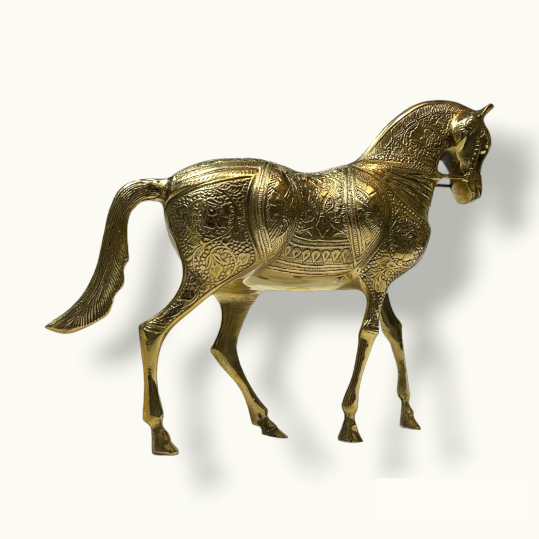 The Best Brass Horse Sculpture, Unique Golden Horse Statue.