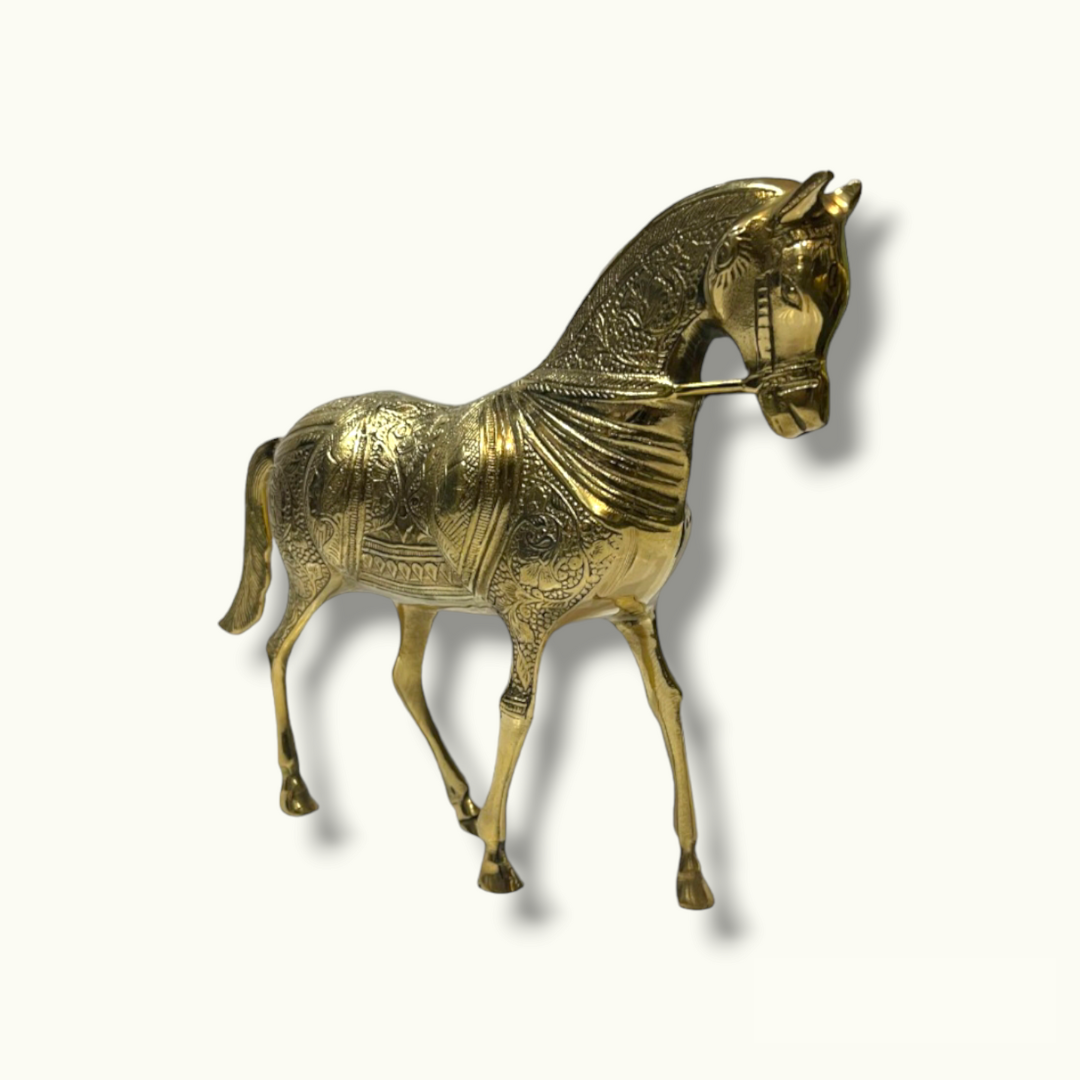 The Best Brass Horse Sculpture, Unique Golden Horse Statue.