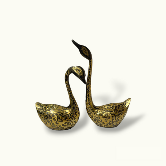 Handcrafted Brass Swan Set, The Beautiful Swan Set.