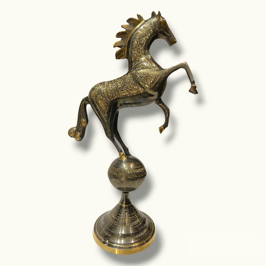 Elevate Your Home With Beautiful Brass Horse, Standing Horse.