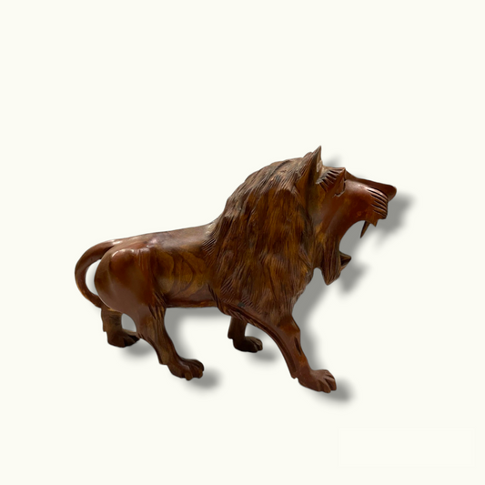 Handmade Wooden Lion, The Best Wooden Lion Sculpture.