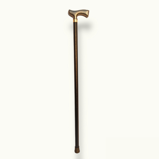 Handcrafted Metal Cane, Elegant Metal Walking Stick.
