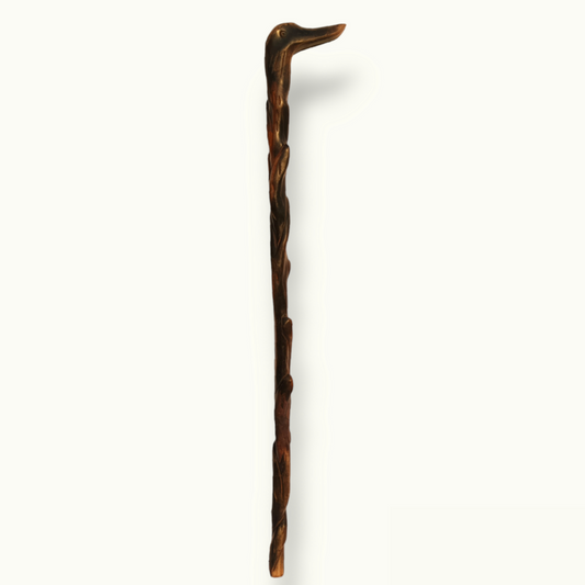 Handcrafted Duck Shape Walking Stick, Duck Head Wooden Cane.