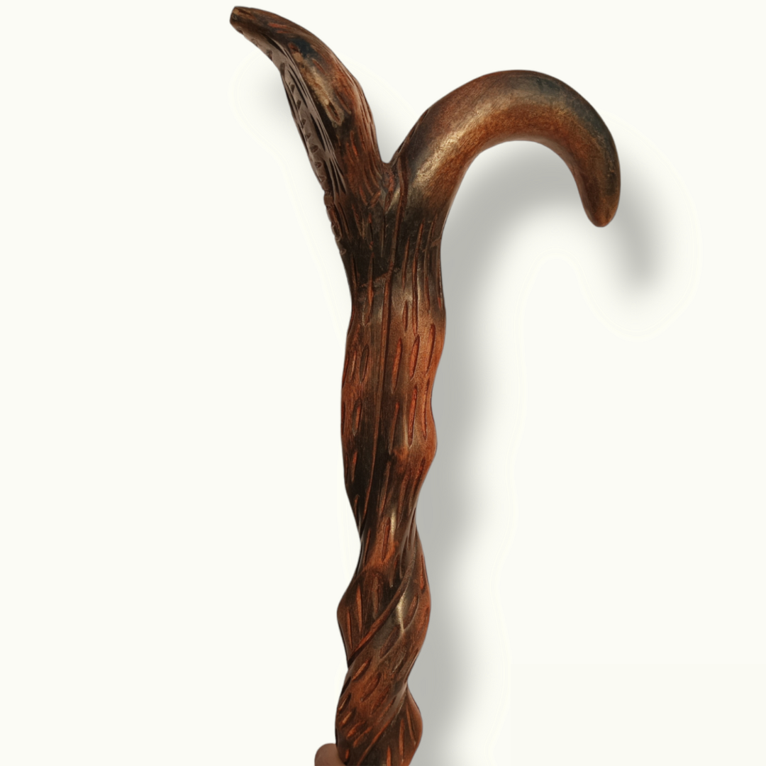 Stunning Twisted Snake Walking Stick, Handmade Wooden Snake Stick.