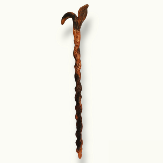 Stunning Twisted Snake Walking Stick, Handmade Wooden Snake Stick.