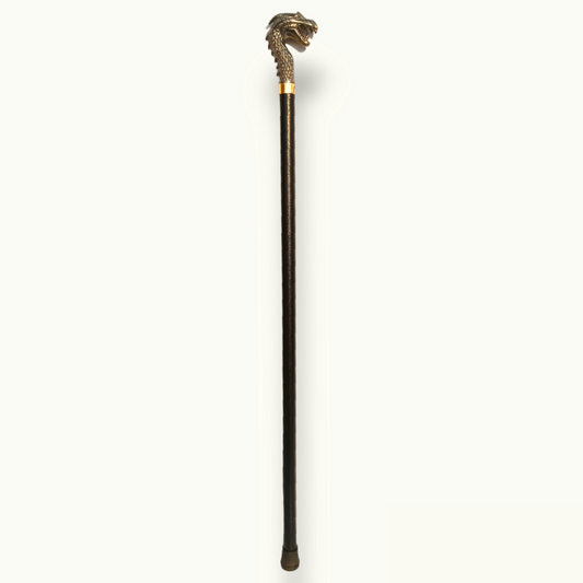 Stunning Dragon Head Walking Stick, Best Metal Walking Cane.