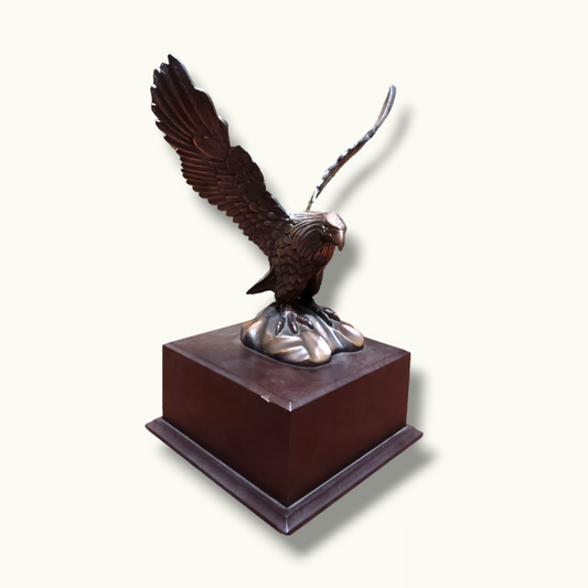 Beautiful Bronze Eagle, Handcrafted Bronze Eagle Sculpture.