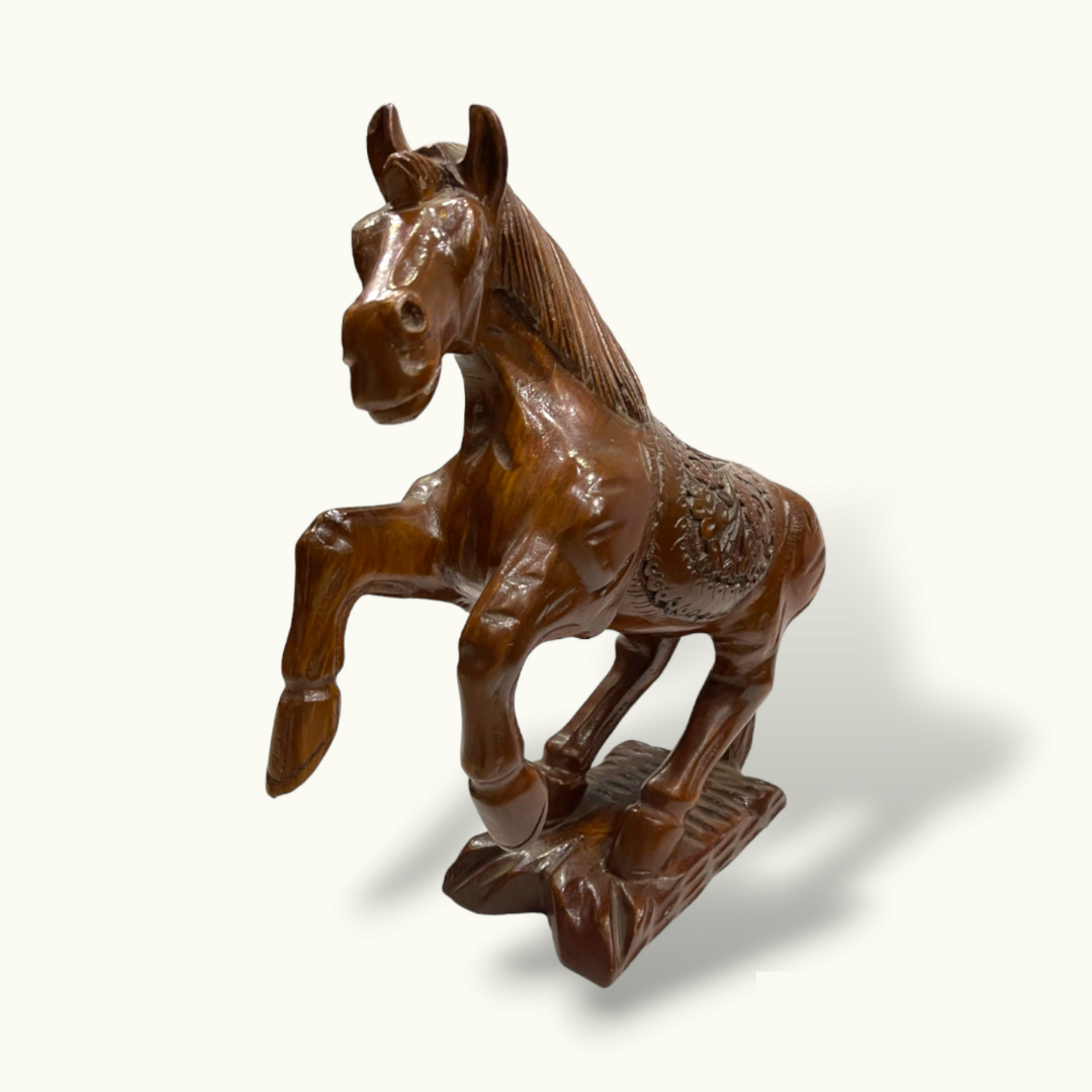 Beautiful Wooden Horse, Stunning Horse Statue, Wooden Horse.