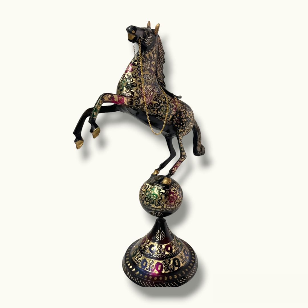 High Quality Brass Horse, Unique Brass Horse Standing Statue.
