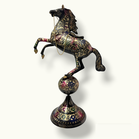 High Quality Brass Horse, Unique Brass Horse Standing Statue.