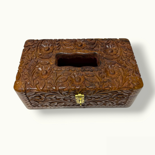 Wood Carving Tissue Box, The Best Wooden Tissue Holder.