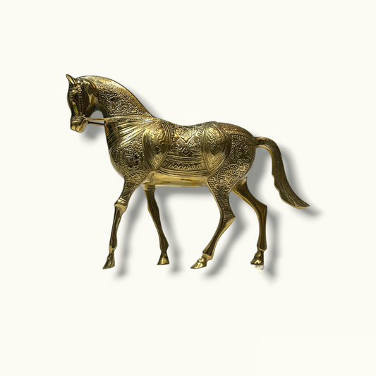 The Best Brass Horse Sculpture, Unique Golden Horse Statue.